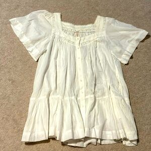 White summary mini dress